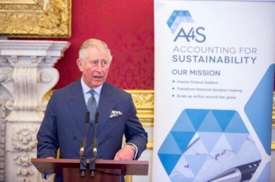 King Charles speaking at A4S event